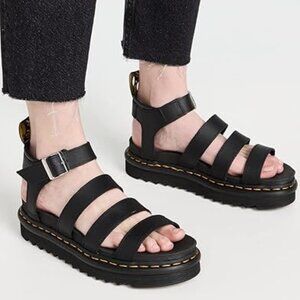 Doc Martens Blaire Sandals Black EU 41 US 9 Platform Style AW004